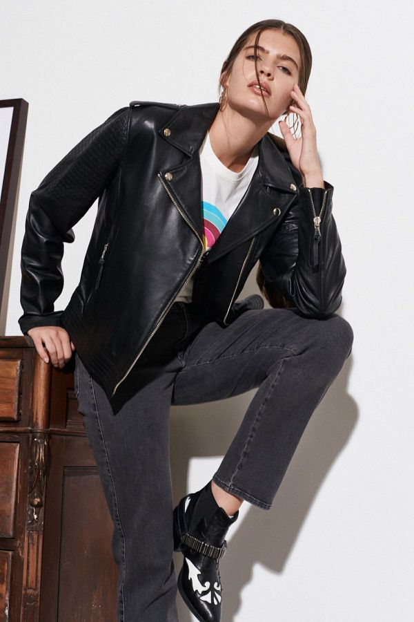 Wrangler leather jacket on sale