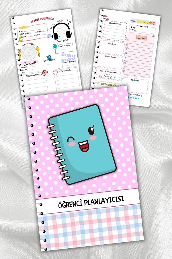 daily notebook-مخطط 60 ورقة مقاس A5 للطلاب كاواي - دفتر ملاحظات و دفتر ملاحظات 1