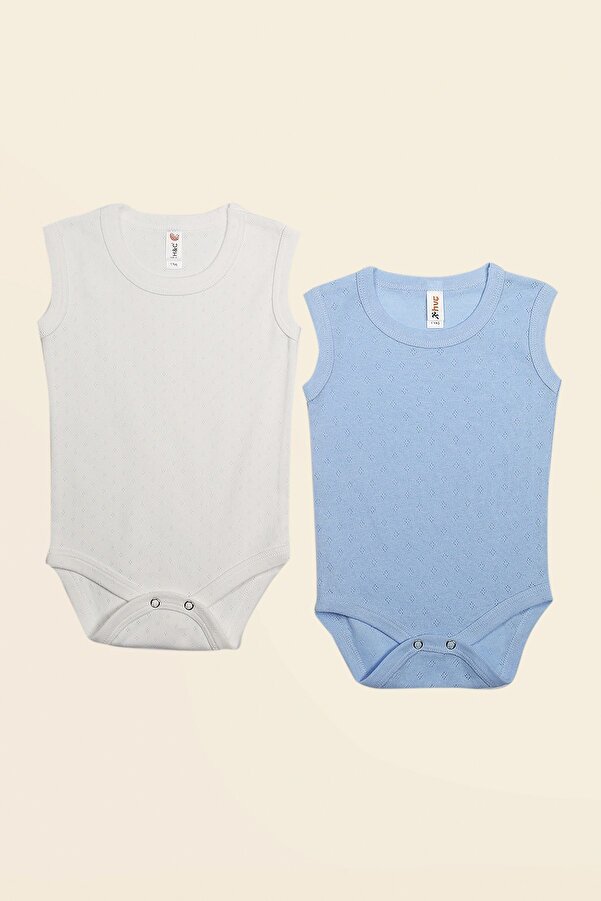 Havuç Pamuklu Kolsuz Bebek Body 3'lü Set