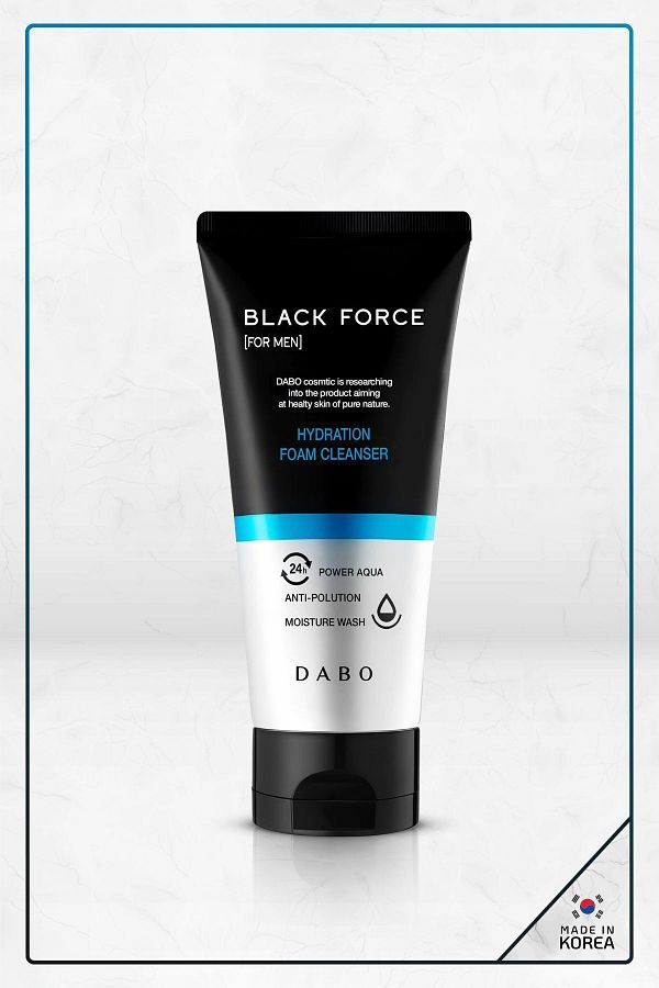 Dabo-120 ml Capacity Homme Black Force Moisturizing Foam Cleanser - Made In Korea 1