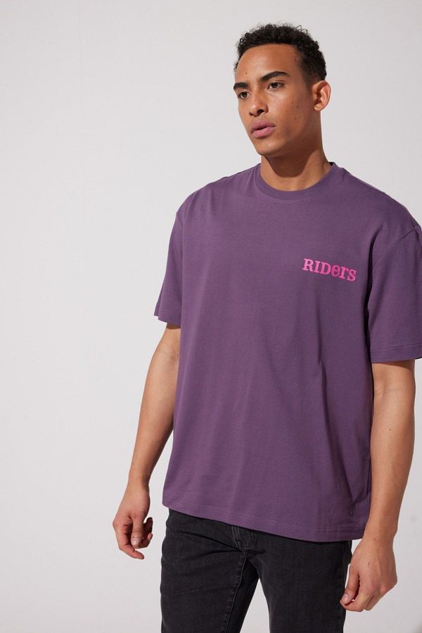 Riders by Lee-Tricou mov cu decolteu 100% bumbac 1