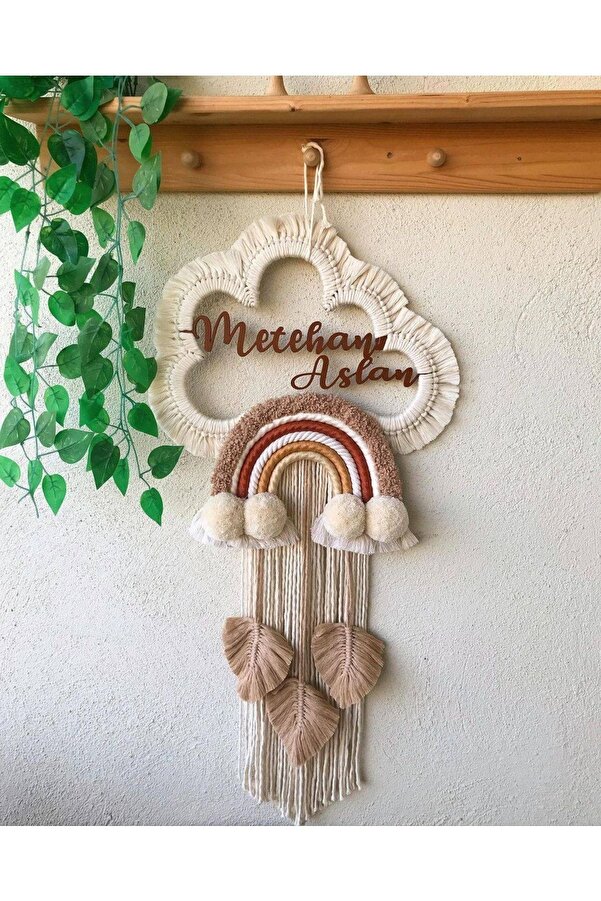 fn Bebek Çocuk Odası Isimli Makrome Kapı Süsü Bebek Hediyelik Doğum Hediyeliği