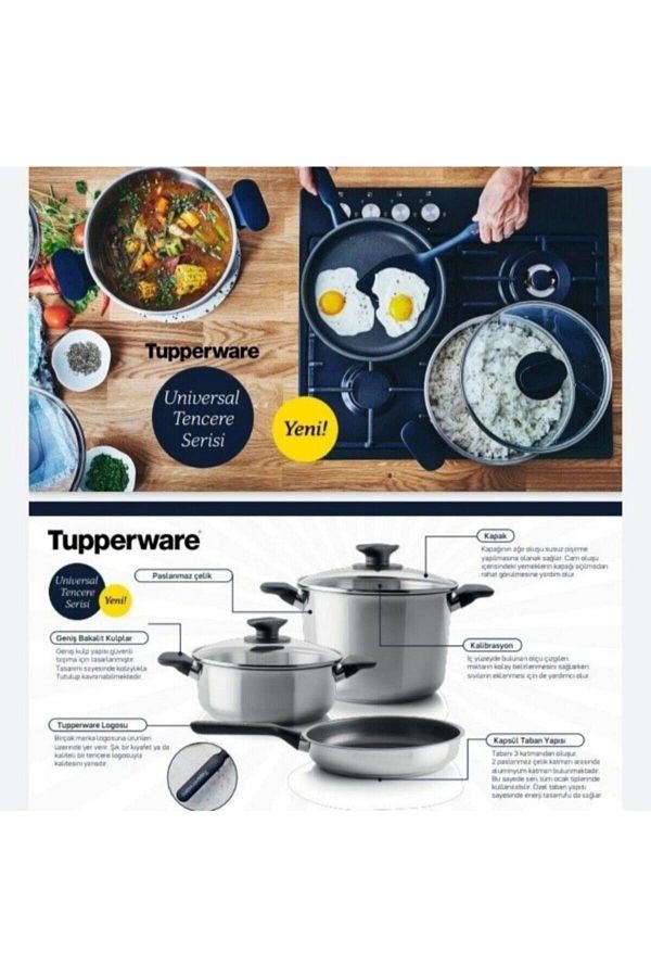 Tupperware Universal Pot Set (7 Lt - 4 Lt -24cm Pan) - Trendyol