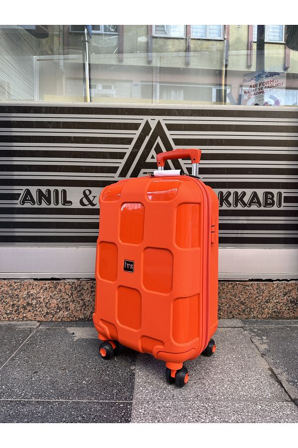 Ivs IVS 23 Square Orange Four Wheels Unbreakable Shock Resistant Polypropylene Small Size Suitcase Trendyol