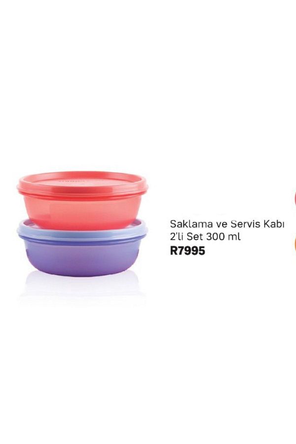 Tupperware-Storage and Service Storage Container Set of 2 300 Ml Esc 1