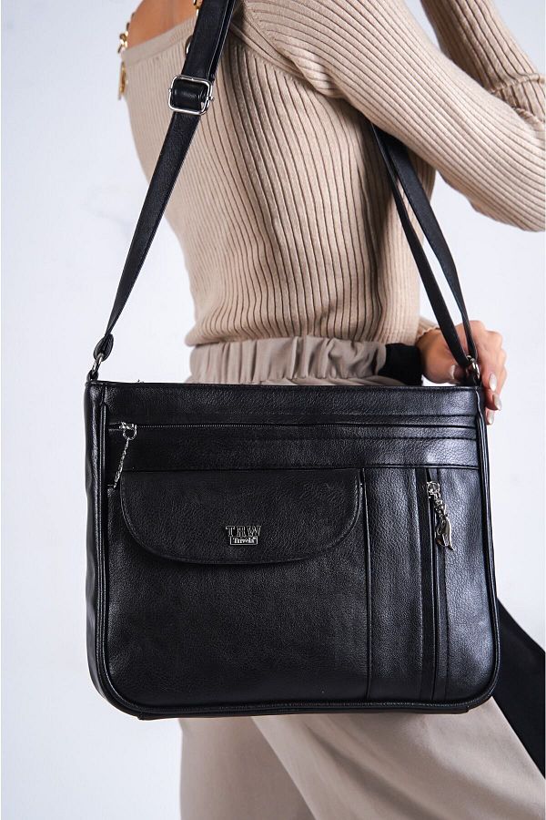 Solo Bag-Geantă neagră cu umăr de damă 1