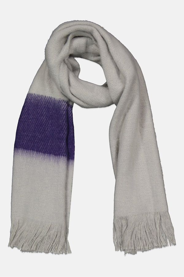 Eddie Bauer-Women Two-Tone Scarf 200 x 45 cm, Grey/Purple 1