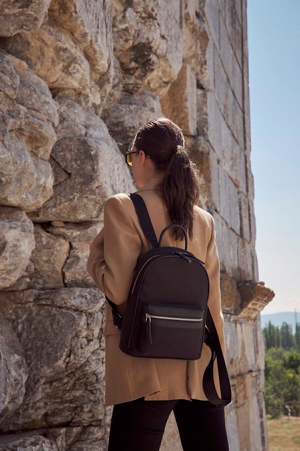 Nautica Backpack Black Plain Trendyol