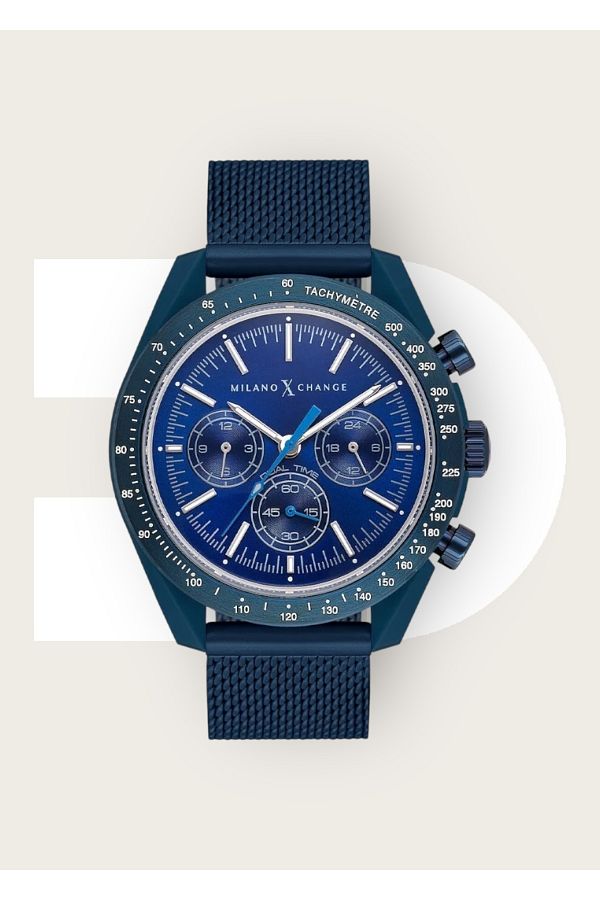 Milano X Change-5atm Polycarbonate Men's Watch, Active Functions and Straw Cord 1