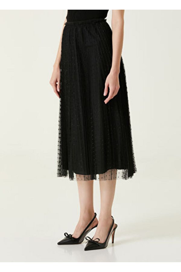 Red valentino polka dot tulle skirt discount