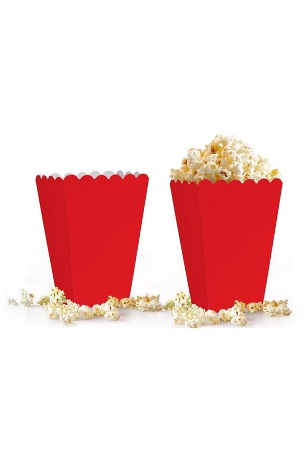 papercraft-Red Popcorn Box 8 Pieces 1