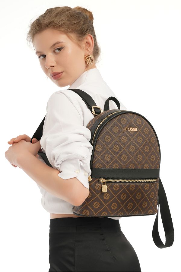 Fossil womens leather backpack on sale