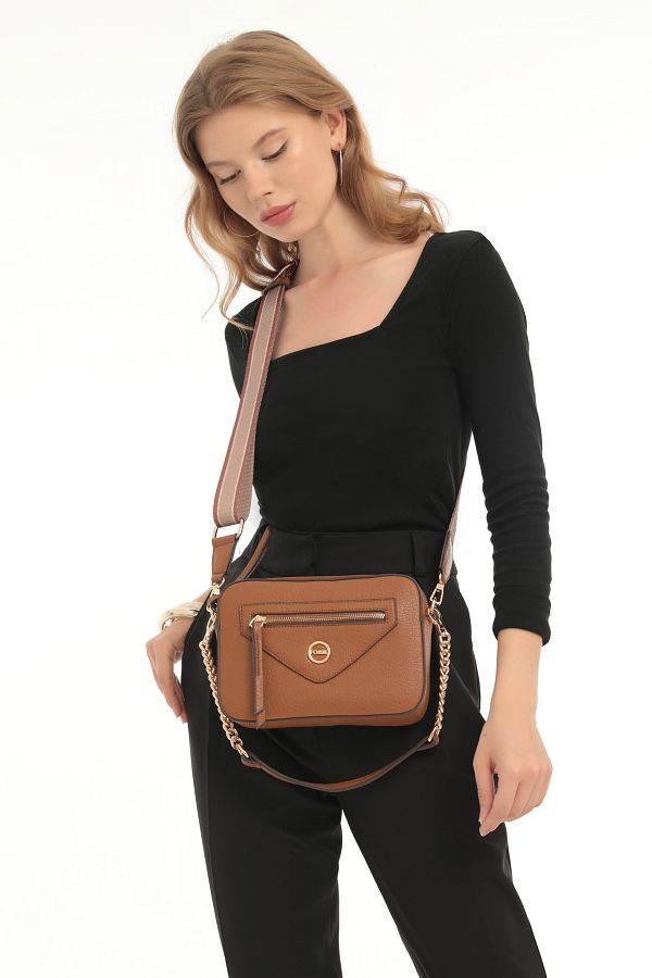 Fossil Light TAn Women s Shoulder BAg 05FM24K1114 Model Trendyol