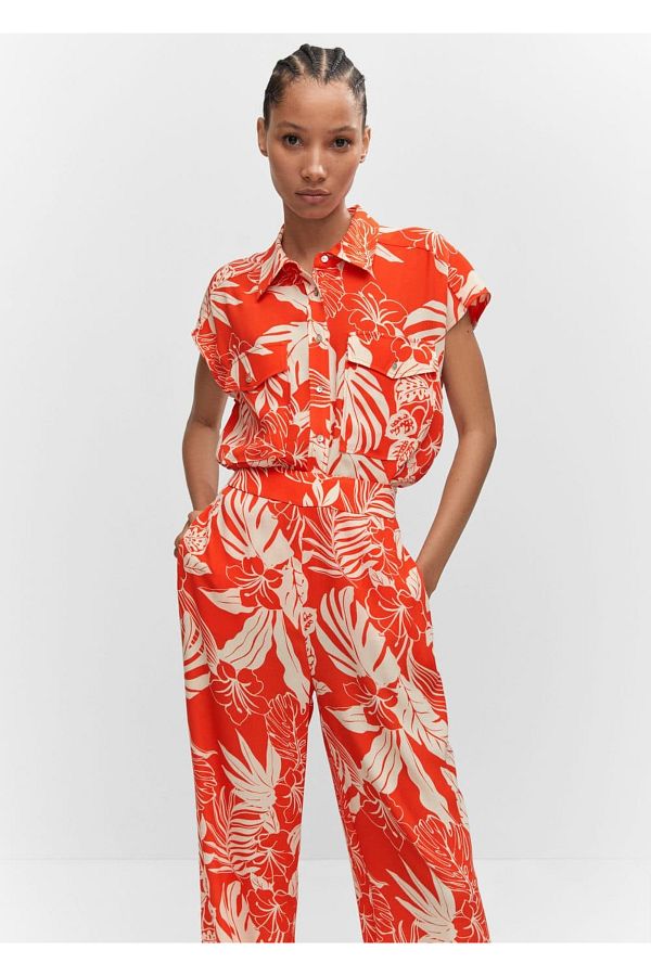 MANGO Woman-Oversize stažená košile 1