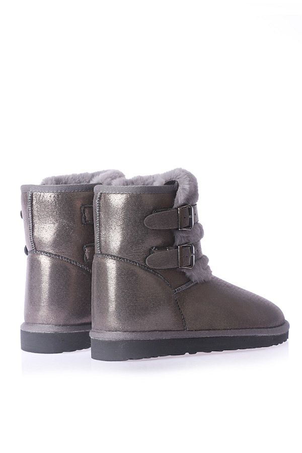 Double buckle boots silver shop