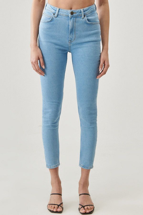 Lee-Ivy Super Skinny Fit, sehr hohe Taille, sehr schmales Bein, dehnbare blaue Damen-Jeans-Denim-Hose 1