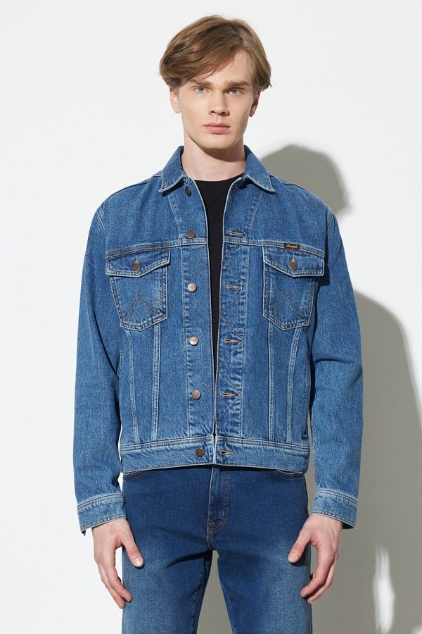 WRANGLER-Trucker Regular Fit - 100% pamut kék farmer dzseki 1