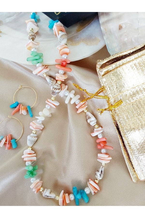 Coral shell necklace new arrivals