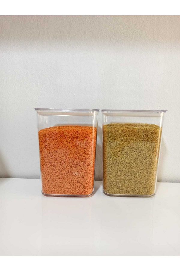 Universal-Rectangular Leak-Proof Storage & Food Container with Lid 2 Pieces 2 Lt 1