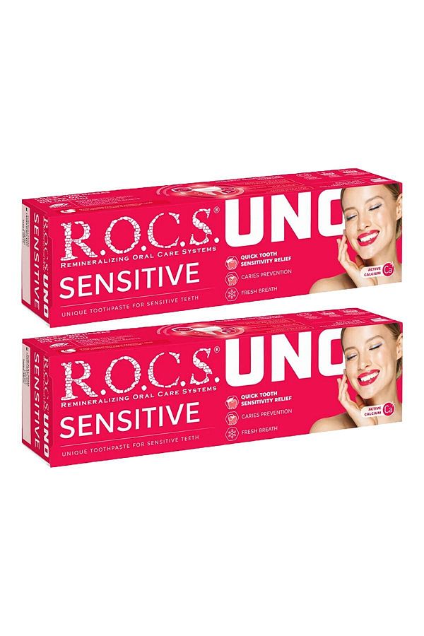 R.O.C.S.-معجون أسنان روكس أونو للبشرة الحساسة 60 مل × 2 1
