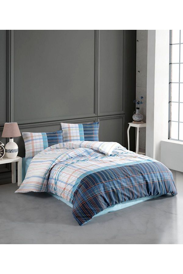 Taç-Plaid Patterned Single Ranforce Crystal Bedding Set 1