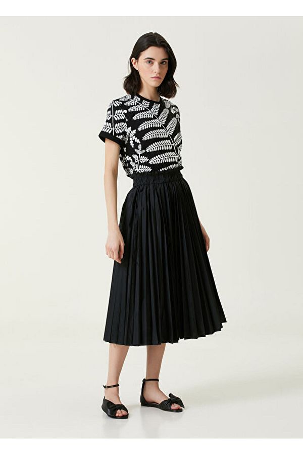 Red valentino pleated midi skirt cheap