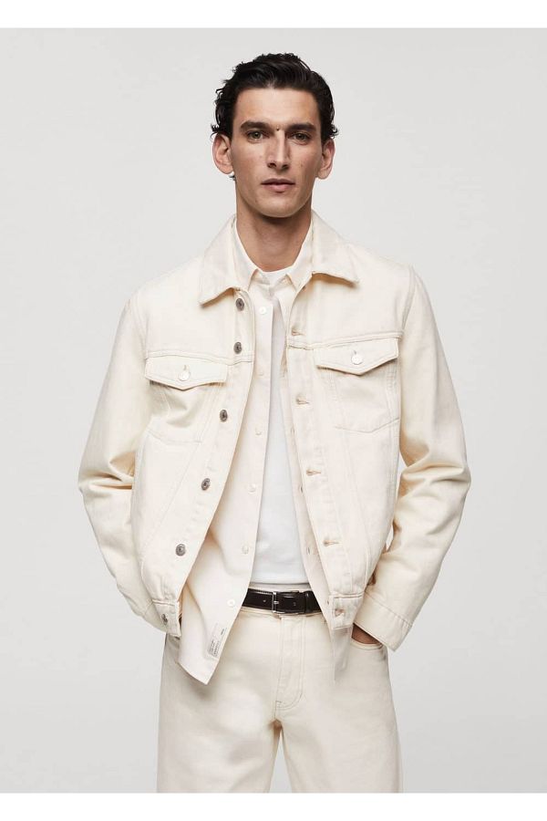 MANGO Man-Jeansmantel mit Taschen 1