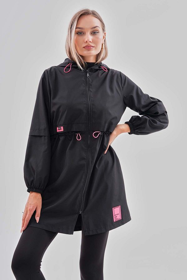 MAG FASH ON Women s Seasonal Thin Coat Raincoat Hooded Hidden Pocket and Water Repellent Trendyol