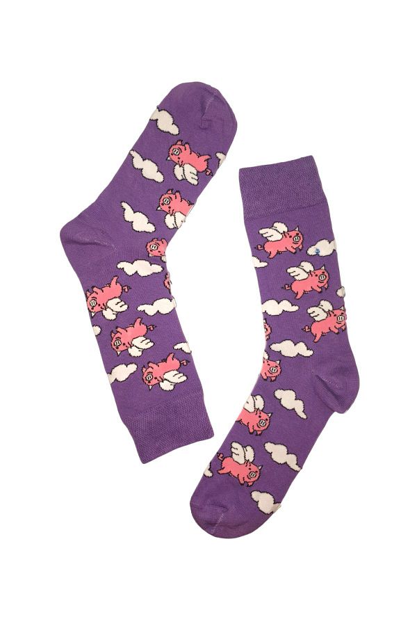 Goat Fellas-PURPLE PATTERNED COLORED SOCKS 1