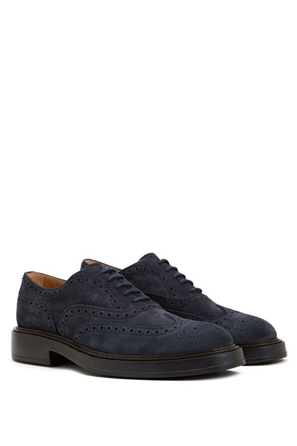 Tod s Men s Navy Blue Leather Shoes Size 6 Trendyol