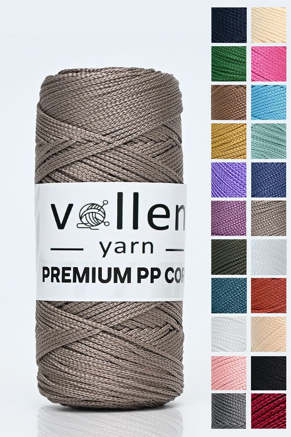 vollen yarn-1.5mm-150mt Polyester Macrame Thread, Supla Thread, Bag Thread, Bracelet Thread, Macrame, Stone Color 1