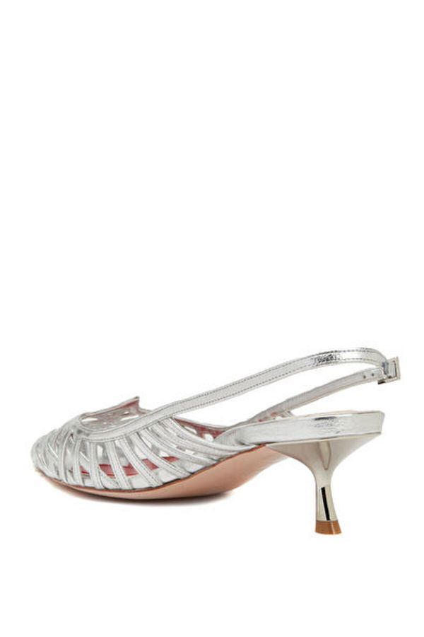 Roger Vivier Vivier Silver Women s Leather Heeled Shoes Size 36 Trendyol