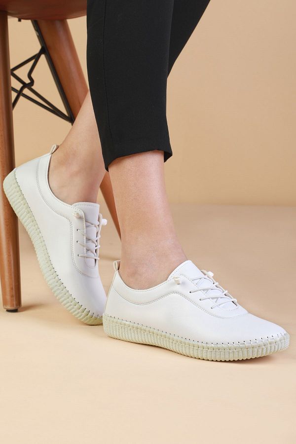 The Dortex Shoes Dortex01 Genuine Leather Soft Foldable Flexible Orthopedic Sole Women s Shoes Trendyol