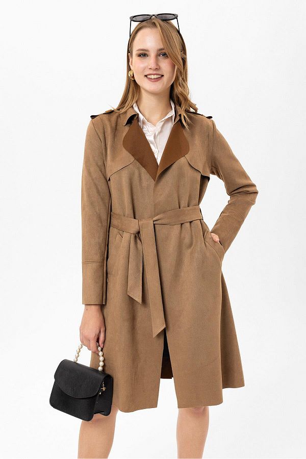 Suede coat womens sale