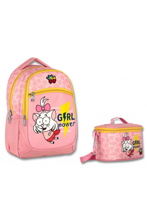 ÜMİT ÇANTA-Girl Power Kral Şakir Primary School Backpack and Lunchbox Set - Girl 1
