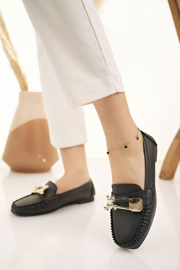 Stylish black flats best sale
