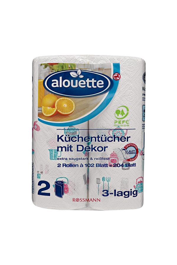 alouette-- Paper Towel Motif - 3 Layers 2 Rolls - 102 Sheets 1