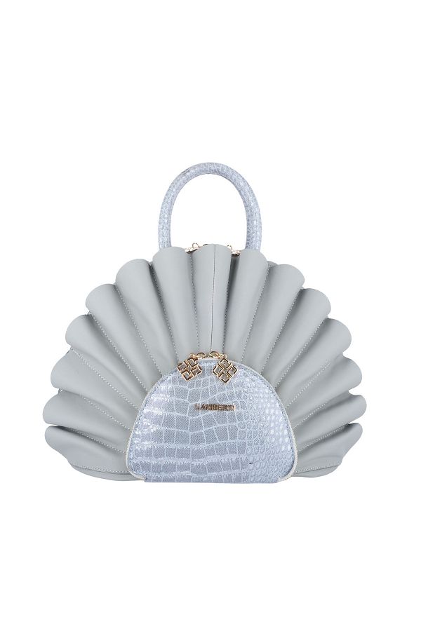 LAMBERTİ-Lamberti Clams Patterned Shoulder Strap Bag 1