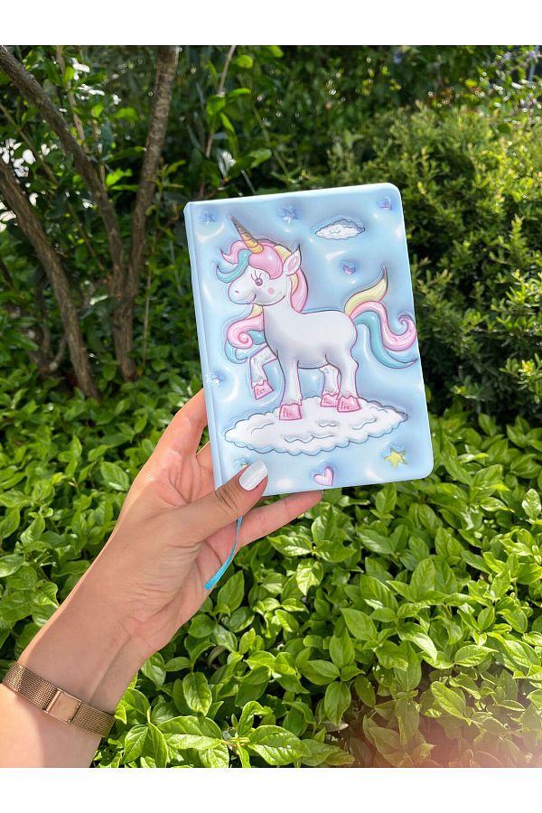 Mikro-Unicorn Patterned Agenda - Embossed Notepad 1