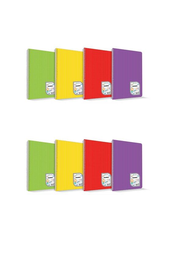 ÇINAR DEFTER-Çınar A4 96 Sheets Spiral - 4 Squares 4 Lines Notebook 1