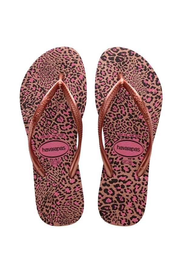 Havaianas Leopard Patterned Slim Animals Flip Flops Trendyol