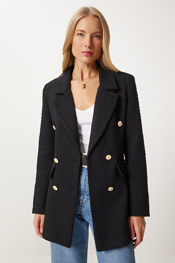 Cashmere Strickjacke In Blazerform Damen In Größe 46 Für Den