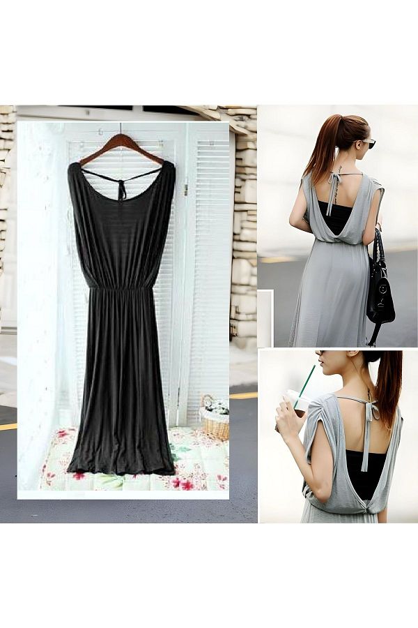 Loose backless dress 2025
