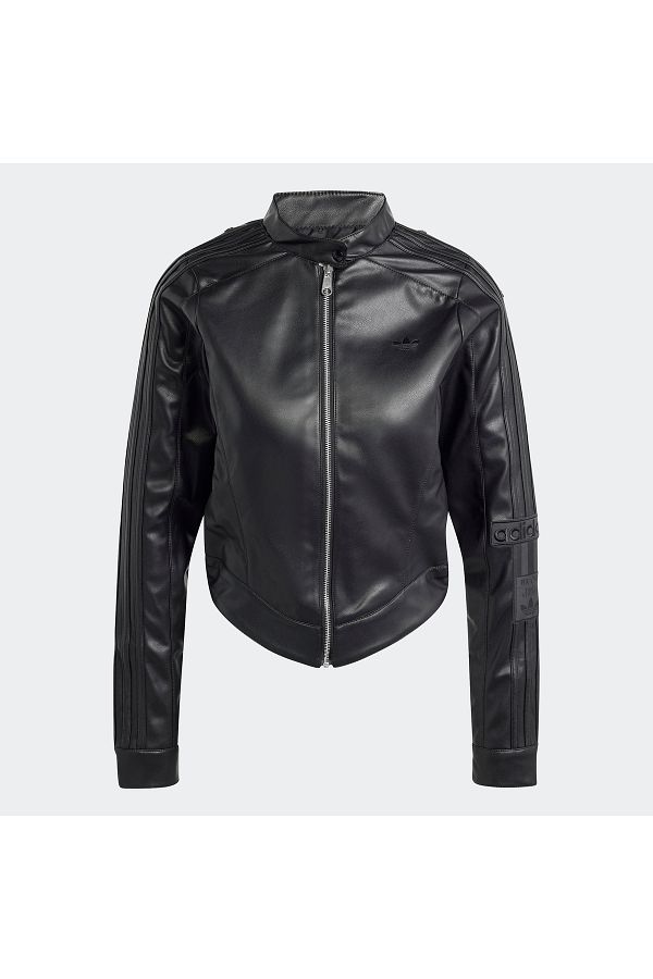 Adidas leather jacket womens deals