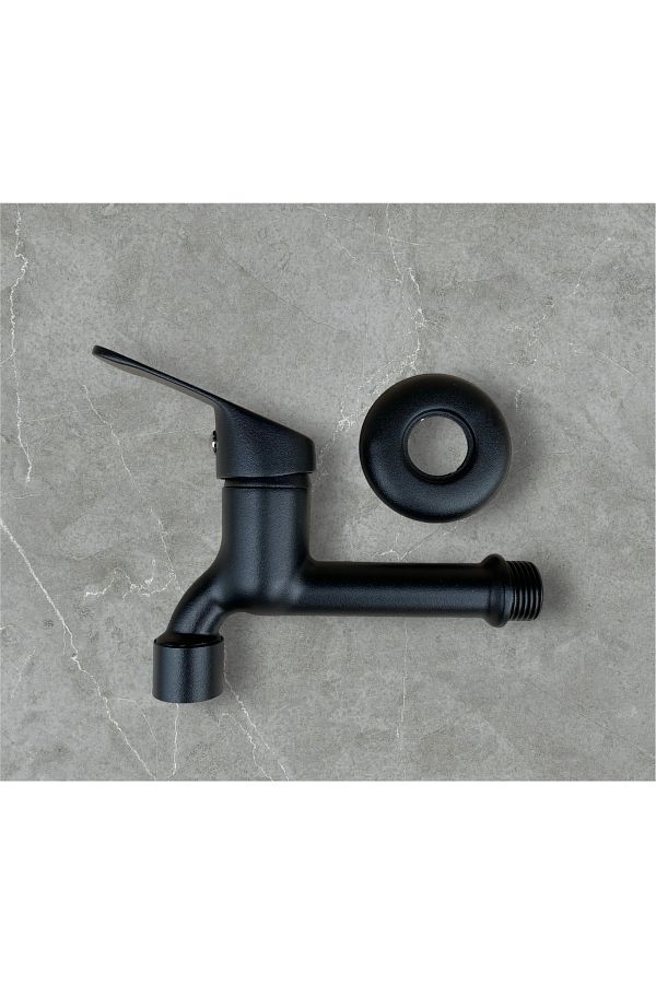 İSAOĞLU YAPI-Schwarzer Wasserhahn - Wc-wand-auf-aus-system 1