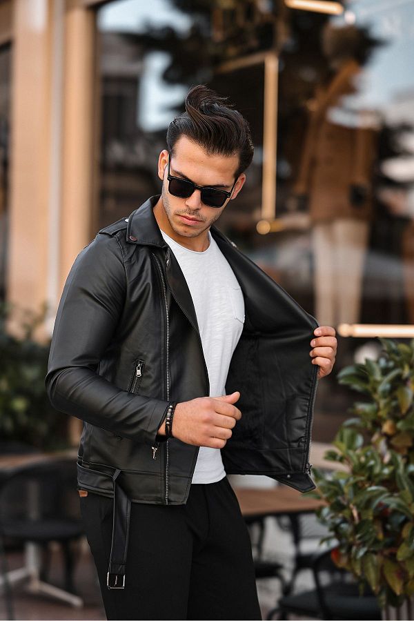 Mens leather blazer slim fit new arrivals