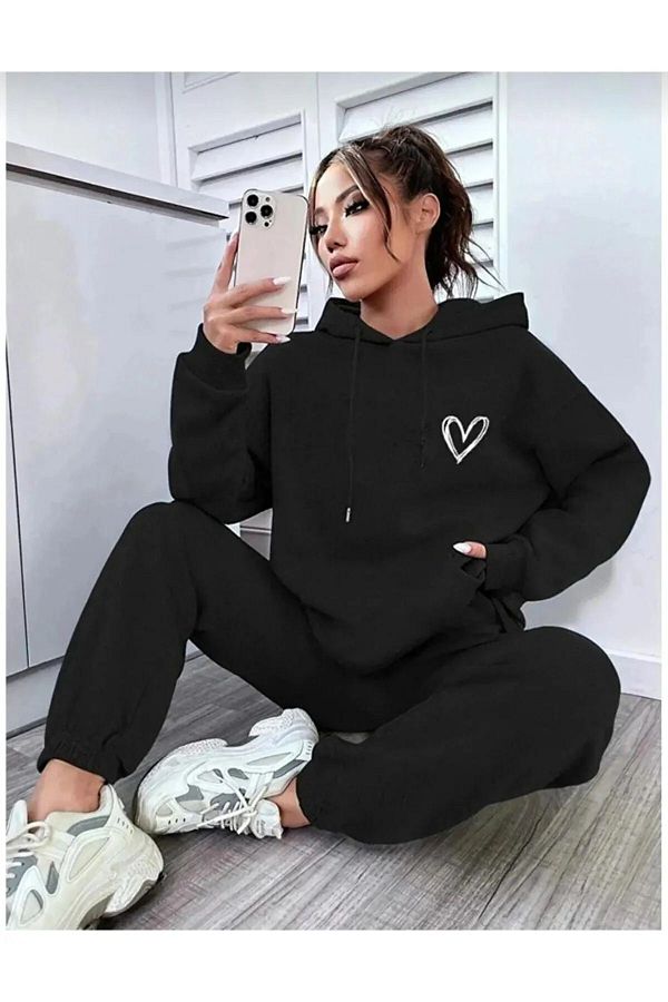 Pink Sky-КОМПЛЕКТ анцуг JoggER Sweatshirt - PrintEd, Oversize, HoodEd, 3 ThrEad RastER 1