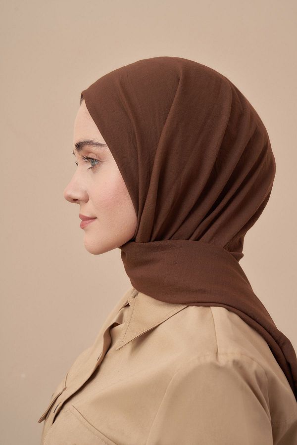 ARMANDA-Jazz Cotton Shawl - Brown 1