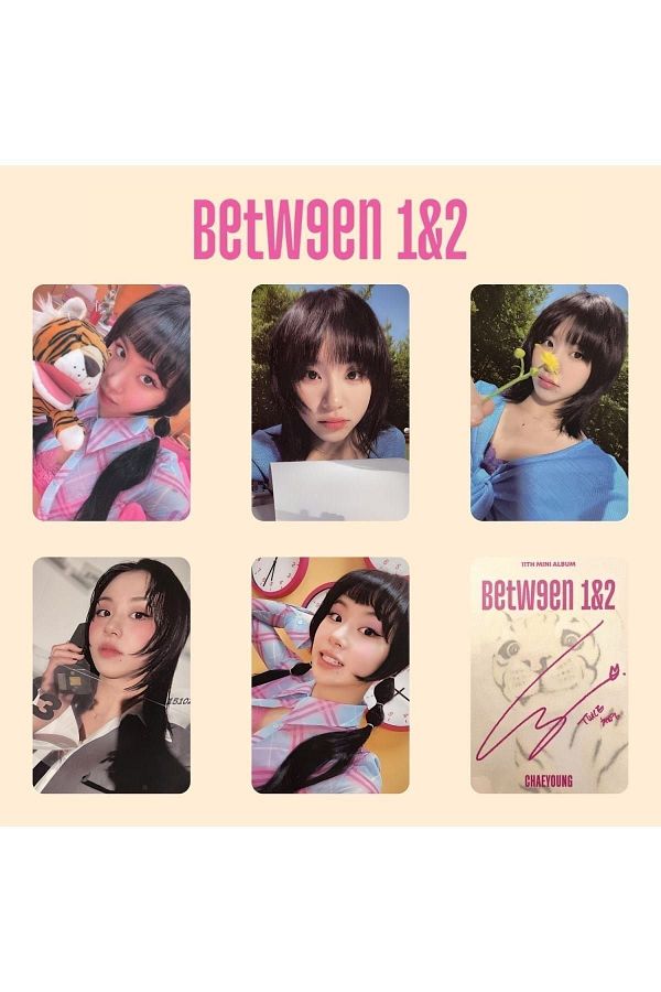 Kpop Dünyasi-Twice Chaeyoung ''Between 1&2'' Autographed Album Card Set 1
