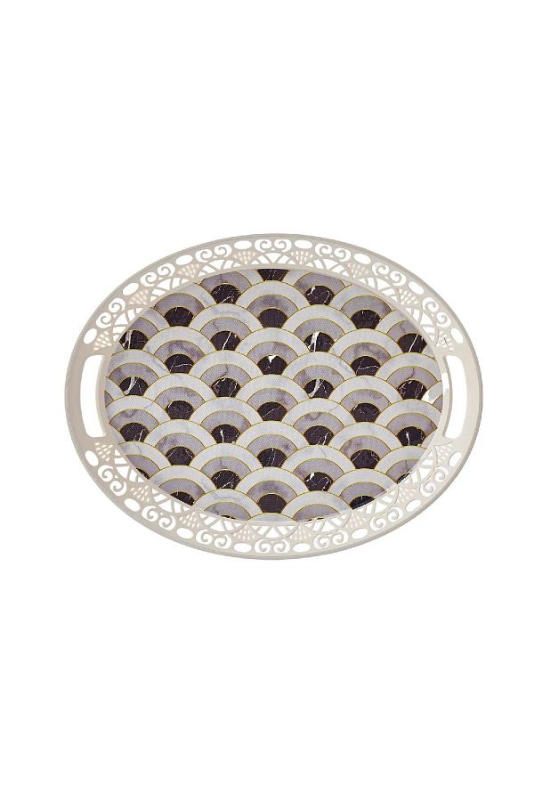 Karaca-Della Oval Tray 45 Cm 1